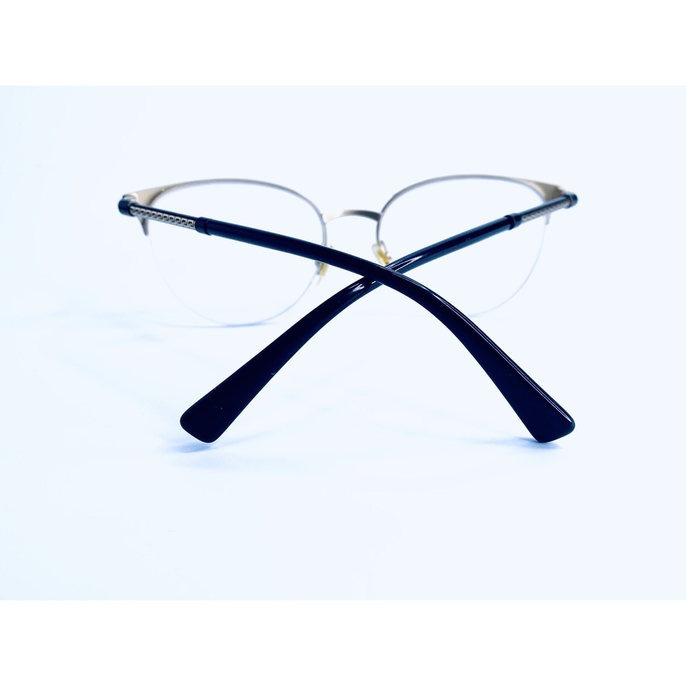 Versace Gold & Black Cat Eye Half Rim Glasses Italy MOD 1247 1252 52 17 140 - Picture 6 of 9